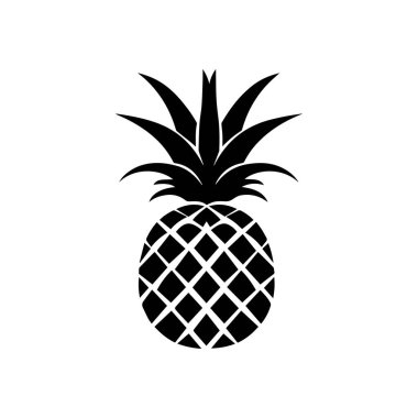 Ananas doğal gıda ikonu. Tazelik tatlı sanat vektör tasarımı.