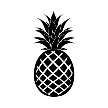 Ananas doğal gıda ikonu. Tazelik tatlı sanat vektör tasarımı.