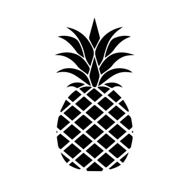 Ananas doğal gıda ikonu. Tazelik tatlı sanat vektör tasarımı.
