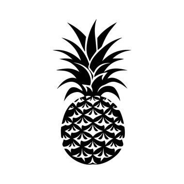 Ananas doğal gıda ikonu. Tazelik tatlı sanat vektör tasarımı.