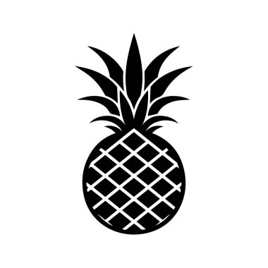 Ananas doğal gıda ikonu. Tazelik tatlı sanat vektör tasarımı.