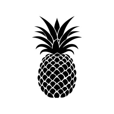 Ananas doğal gıda ikonu. Tazelik tatlı sanat vektör tasarımı.