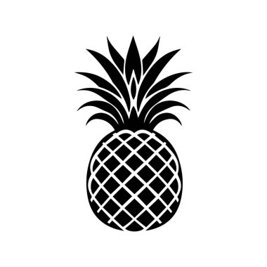Ananas doğal gıda ikonu. Tazelik tatlı sanat vektör tasarımı.