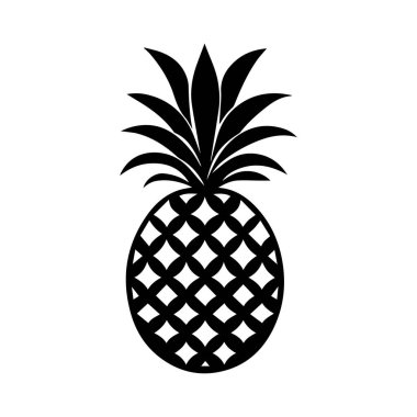 Ananas doğal gıda ikonu. Tazelik tatlı sanat vektör tasarımı.