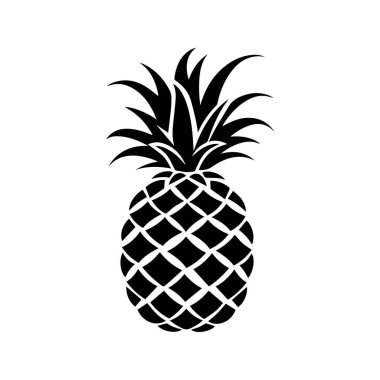 Ananas doğal gıda ikonu. Tazelik tatlı sanat vektör tasarımı.