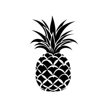 Ananas doğal gıda ikonu. Tazelik tatlı sanat vektör tasarımı.