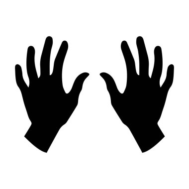 El simgesi, vektör illüstrasyon düz tasarım biçimi beyaz üzerinde izole.