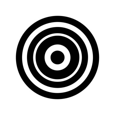Okçuluk Hedefi Simge Vektörü. Beyaz arkaplan tasarımı.