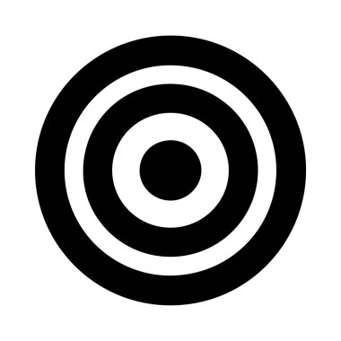 Okçuluk Hedefi Simge Vektörü. Beyaz arkaplan tasarımı.