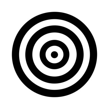 Okçuluk Hedefi Simge Vektörü. Beyaz arkaplan tasarımı.