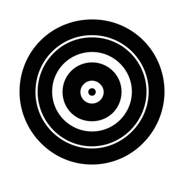 Okçuluk Hedefi Simge Vektörü. Beyaz arkaplan tasarımı.