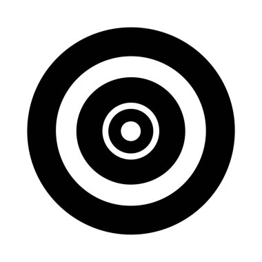 Okçuluk Hedefi Simge Vektörü. Beyaz arkaplan tasarımı.