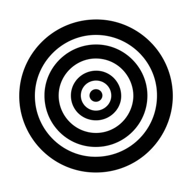 Okçuluk Hedefi Simge Vektörü. Beyaz arkaplan tasarımı.