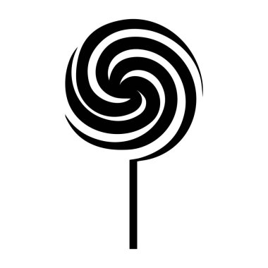 Lolipop Şeker Simgesi Vektörü. Beyaz arkaplan tasarımı.