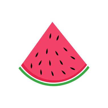 Beyaz arkaplanda karpuz besin simgesi rengi izole edilmiş vektör.