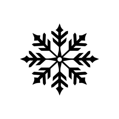 Beyaz arka planda kar ikonu. Düz biçimli vektör illüstrasyonu.