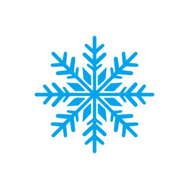 Beyaz arka planda kar ikonu. Düz biçimli vektör illüstrasyonu.