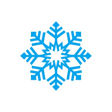 Beyaz arka planda kar ikonu. Düz biçimli vektör illüstrasyonu.