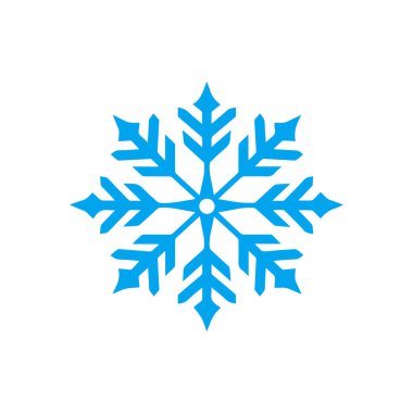 Beyaz arka planda kar ikonu. Düz biçimli vektör illüstrasyonu.