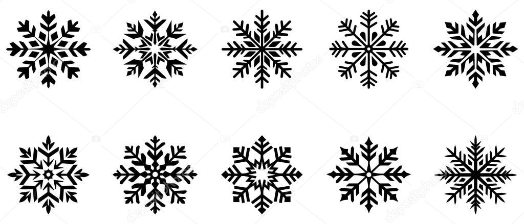 Snow icon on a white background. Vector illustration in flat style.
