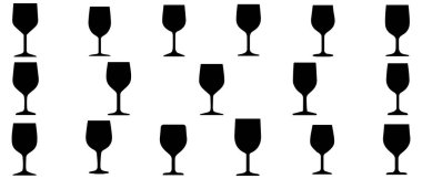 Beyaz arka planda izole edilmiş şarap kadehi simgesi. Vektör illüstrasyonu.