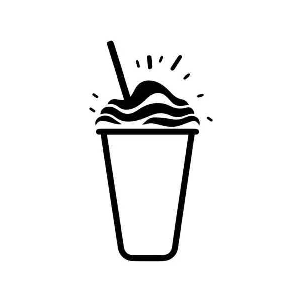 Milkshake ikonu sembolü. vektör düz işaret tasarımı.