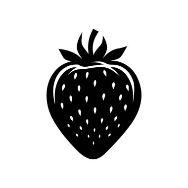 Çilek vektör simgesi beyaz arkaplan tasarımında izole edildi.