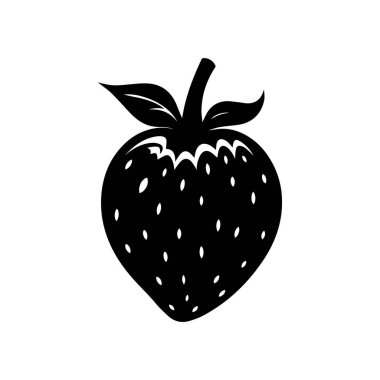 Çilek vektör simgesi beyaz arkaplan tasarımında izole edildi.