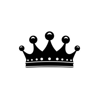 Crown simgesi. Düz renk dizaynı. Vektör illüstrasyonu beyaz arkaplanda izole edildi.