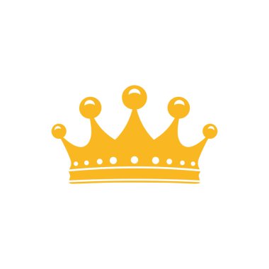 Crown simgesi. Düz renk dizaynı. Vektör illüstrasyonu beyaz arkaplanda izole edildi.