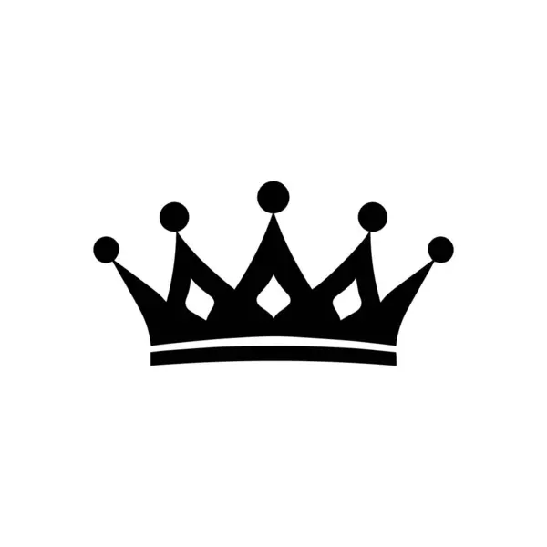 Crown simgesi. Düz renk dizaynı. Vektör illüstrasyonu beyaz arkaplanda izole edildi.