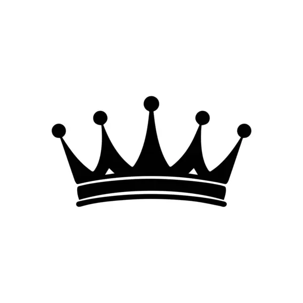 Crown simgesi. Düz renk dizaynı. Vektör illüstrasyonu beyaz arkaplanda izole edildi.