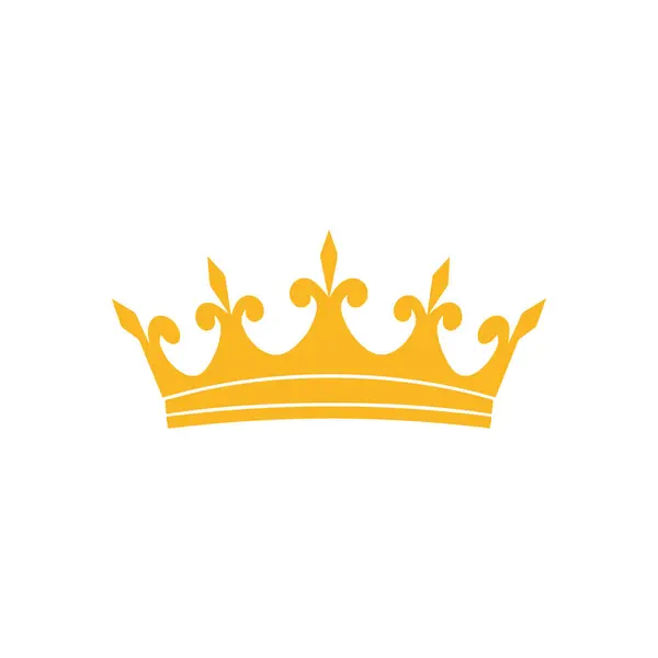 Crown simgesi. Düz renk dizaynı. Vektör illüstrasyonu beyaz arkaplanda izole edildi.