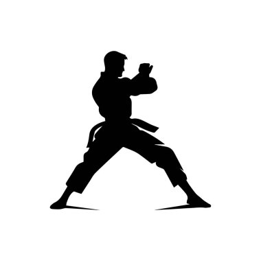 Dövüş sanatları güçlü dövüşçü. Ninja güç vektör tasarımı.
