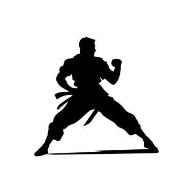 Dövüş sanatları güçlü dövüşçü. Ninja güç vektör tasarımı.