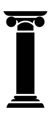 Sütun simgesi oluşturma tarihi vektör tasarımı.