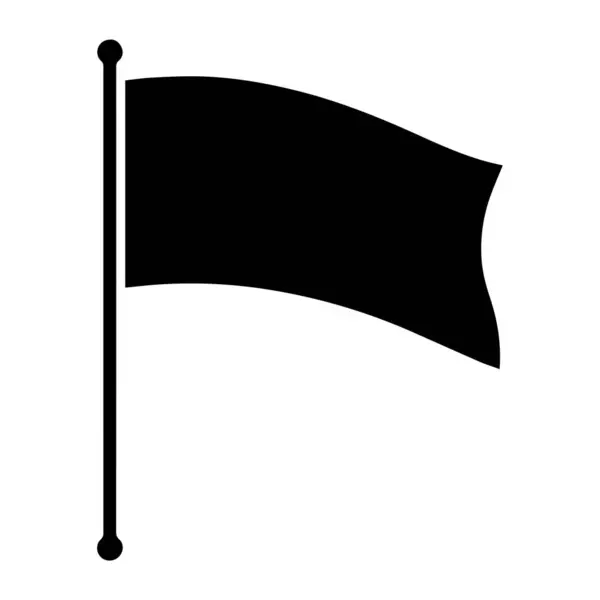 Flag Black Icon Nation Country Shape Vector Design — Stock Vector