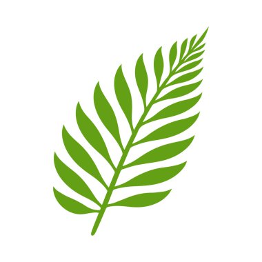 Yeşil Yaprak simgesi şekli taze düz vektör tasarımı.
