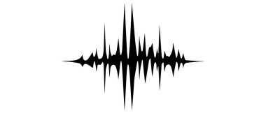 Ses dalgası çizgi şekil vektör tasarımı.
