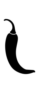 Biber sıcak yiyecek organik ikon vektör tasarımı.