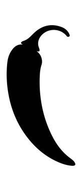 Biber sıcak yiyecek organik ikon vektör tasarımı.