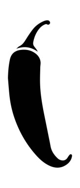 Biber sıcak yiyecek organik ikon vektör tasarımı.