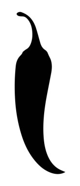 Biber sıcak yiyecek organik ikon vektör tasarımı.