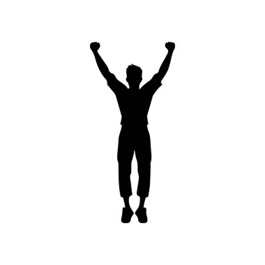 Lider siyah simge vektör illüstrasyon tasarımını kazandı.