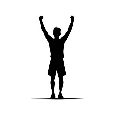 Lider siyah simge vektör illüstrasyon tasarımını kazandı.