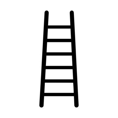 Merdiven simgesi işçisi siyah vektör arkaplan tasarımı.