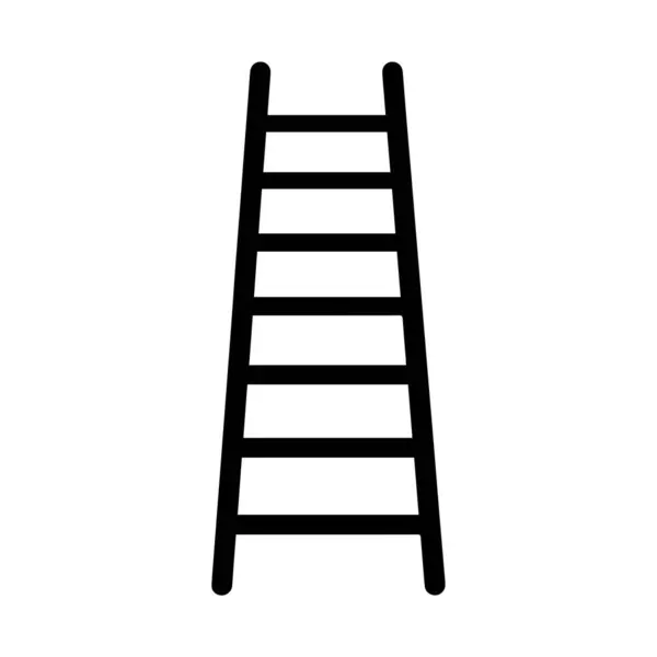 Ladder Icon Worker Black Vector Background Design — Stock Vector