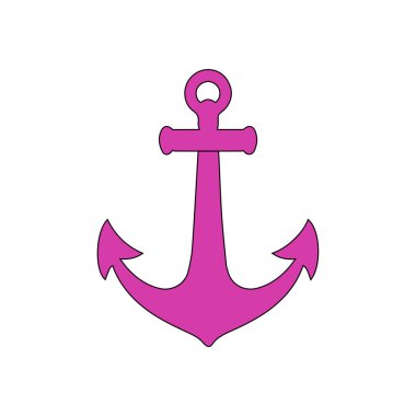 Anchor deniz deniz simgesi simgesi tekne korsan dümeni denizcilik vektör illüstrasyon tasarımı.