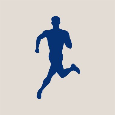 Koşan Adamlar siyah simge çalıştırma spor vektör tasarımı.