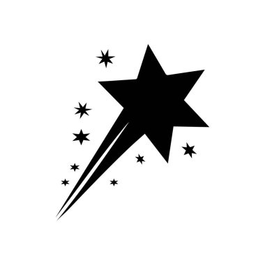 Kayan Yıldız simgeleri uzay elementi gece galaksisi tasarımı.